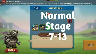 Lords mobile normal stage 7-13 f2p|Unburnable normal stage 7-13