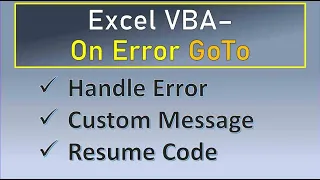 Excel VBA On Error GoTo Statement