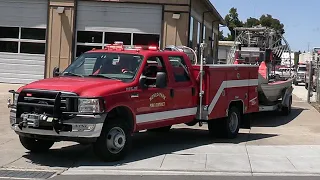 *TOUCHMASTER SIREN* RARE Menlo Park Fire Air Boat 77 Water Rescue, and Squad 401 Responding Code 3!