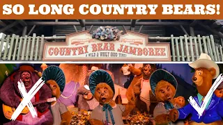 LAST DAY for the ORIGINAL COUNTRY BEAR JAMBOREE! | Frontierland is Changing…