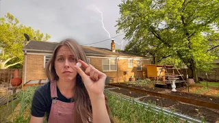 We Got Hail During Planting Week! The Moment Ive Been Waiting For! + Why I Don't Spray For Pests!