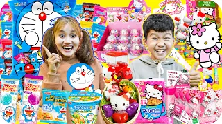 Đại Chiến Đồ Ăn Đồ Chơi Theo Nhân Vật Doraemon VS Hello Kitty ♥ Min Min TV Minh Khoa