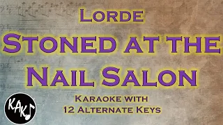 Stoned at the Nail Salon Karaoke - Lorde Instrumental Lower Higher Male Original Key