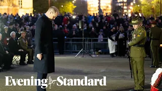 Prince William joins thousands at Hyde Park corner to commemorate Anzac Day