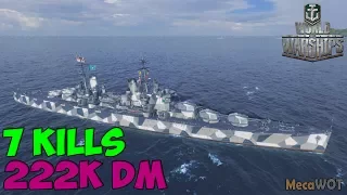 World of WarShips | Minotaur | 7 KILLS | 222K Damage - Replay Gameplay 1080p 60 fps