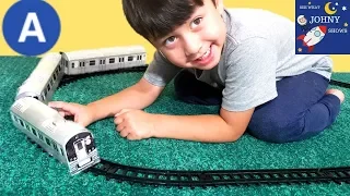 Johny Unboxes An NYC MTA Subway Train Toy  & Tracks