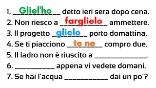 Italian how to use combinated personal pronouns | Gliene, te lo, ce ne | Learn italian free lessons