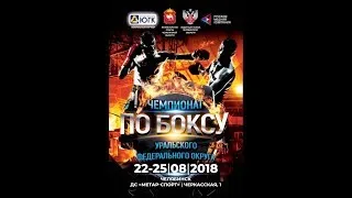 Чемпионат Уральского федерального  округа по боксу  среди мужчин 19-40 лет. 2 день.