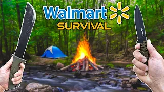 $30 WALMART Survival Challenge (SOLO SURVIVAL)