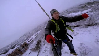 Роупджампинг в Мариуполе (Rope Jumping). Прыжок с трубы 60 метров