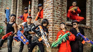 3T Nerf War : Couple SEAL X Warriors Nerf Guns Fight Crime Dr Ken Crazy Female Dangerous