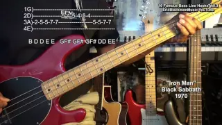 10 Famous MUST KNOW Bass Guitar Hook Riffs With TABS FunkGuitarGuru Funk