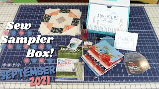 September 2021 Sew Sampler Box with Bright Side Quilt Block #6