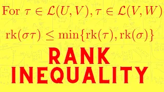 Advanced Linear Algebra : Rank Inequality