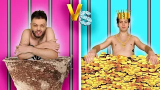 CÁRCEL RICA VS CÁRCEL POBRE || Trucos Ingeniosos Y Momentos Divertidos por GOTCHA!