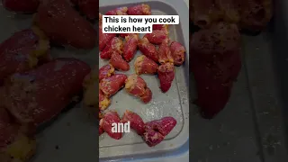 How to cook chicken hearts ❤️ #shorts #chickenheart