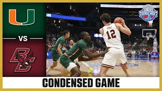 Miami vs. Boston College Condensed Game | 2024 ACC Men’s Basketball Tournament