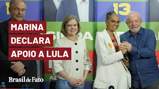 Marina Silva declara apoio a Lula