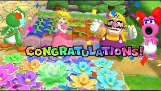Mario Party 9 Garden Battle - Wario vs Yoshi vs Birdo vs Peach| Cartoons Mee
