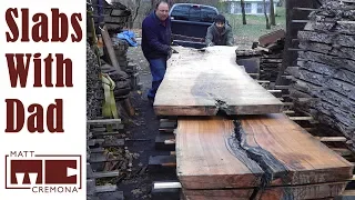 Slabbing a Big Red Oak with my Dad