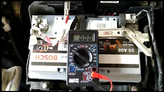 Testing a battery with a multimeter