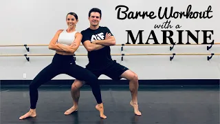 BARRE with a MARINE | Full body workout | No equipment | Low impact