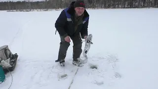 Рыбалка в Карелии, в апреле! Виктор, как всегда в ударе! Заходите поморозиться!