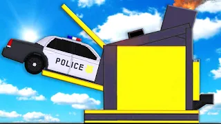 I Threw Police Cars Into a Wood Chipper in People Playground Mods!