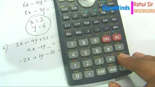 Linear Equations in two variables & 3 Variables using scientific Calculator -  VipraMinds