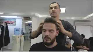 ASMR Turkish Barber Face,Head and Body Massage 174