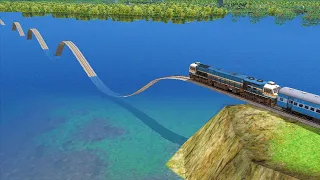Bumpy Shape Rail Tracks vs Trains Crossing | Risky Railroad | Train Simulator 2022