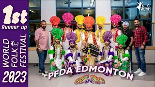 World Folk Festival 2023 | Punjabi folk dance Academy Edmonton | First Runner up | Bhangra 2023