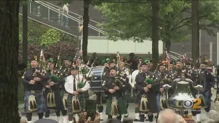 9/11 Memorial Glade Dedication Ceremony Held At Ground Zero