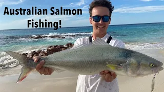 AUSTRALIAN SALMON - Awesome Beach Fishing Adventure!