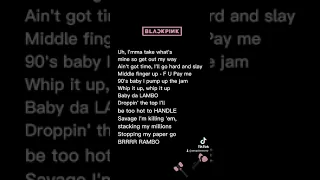 BLACKPINK Boombayah English Rap Lyrics- Lisa