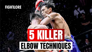 KILLER Elbow Techniques - 5 Deadly Muay Thai Elbow Strikes I Fightlore Official