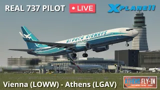 Real 737 Pilot LIVE | Athens Fly-In VATSIM event | ZIBO MOD B737 | X-Plane 11