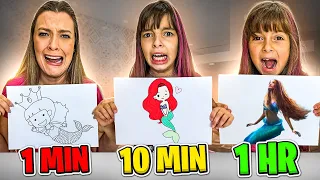 1 MINUTO, 10 MINUTOS OU 1 HORA ! BATALHA DE DESENHO !