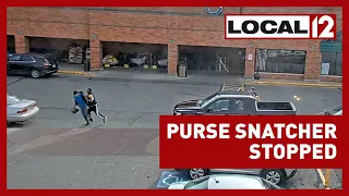 WATCH: Good Samaritan stops thief from stealing elderly woman's purse