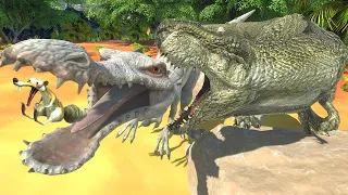 Ice Age : The journey of Speckles The Tarbosaurus & Mama rex - Animal Revolt Battle Simulator