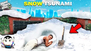 GTA 5 : Shinchan Franklin & Pinchan Lost In Snow Tsunami GTA 5 !