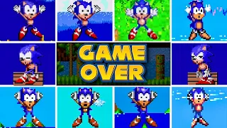 All Sonic The Hedgehog SEGA GAME OVER Screens 4K