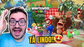 [REACT] PARQUE DA SUPER NINTENDO WORLD DE ORLANDO EM 2025 COM MARIO E DONKEY KONG!