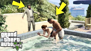 What Do Franklin And Amanda Do In The Pool In GTA 5? (Michael Caught Them)