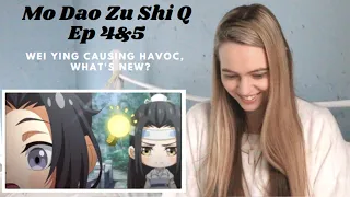 WEI YING TRIES TO "HYPNOTIZE" LAN ZHAN! Mo Dao Zu Shi Q (魔道祖师 Q) Ep 4 & 5 Reaction