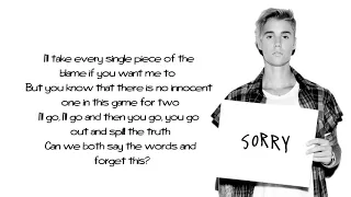 Justin Bieber - Sorry (Lyrics)