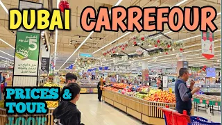 Dubai Carrefour Supermarket l Prices In Dubai Hypermarket Carrefour l Dubai Walking Tour 4k