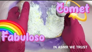 ASMR 🟣 Lavender Fabuloso + 💫Comet + 🟨 Grout Sponge = ☁️ Sink Overflow | Sleep Playlist