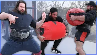 SANDBAGS ARE STUPID Ft World Strongest man (Martins Licis & Jujimufu)