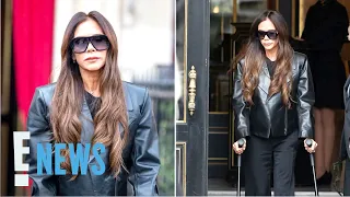 Victoria Beckham Spotted on Crutches Ahead of Paris Fashion Week Show | E! News